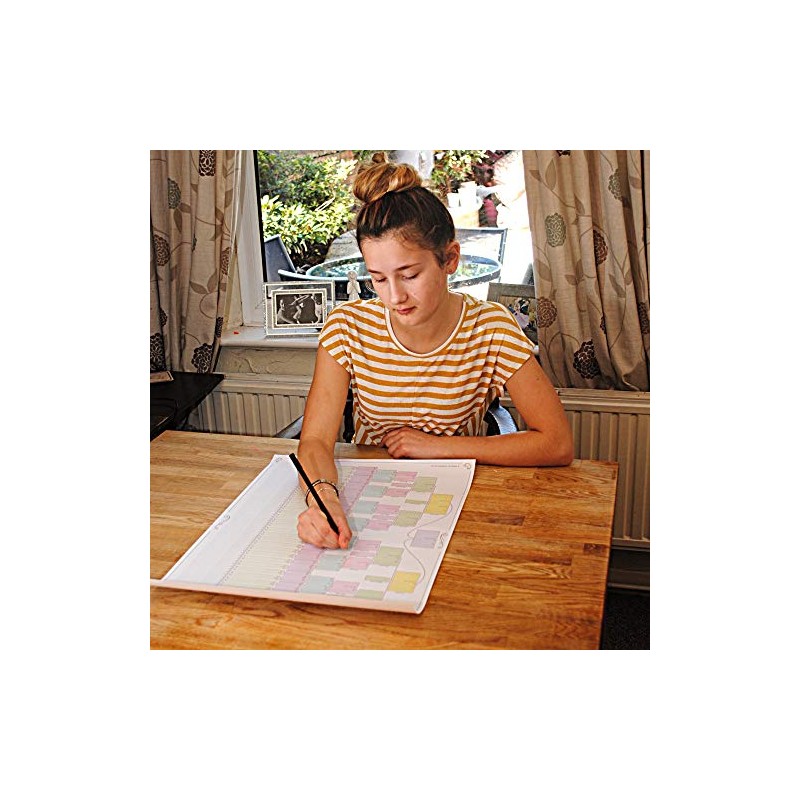 Family Tree Chart; Compact 8 Generation Pedigree Chart 120g Paper