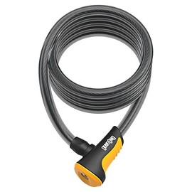 OnGuard Neon Spiral Lock, 180cm x 12mm, Orange.