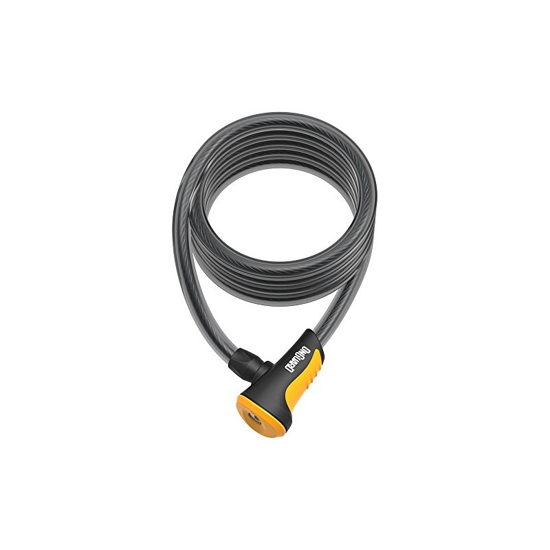 OnGuard Neon Spiral Lock, 180cm x 12mm, Orange.