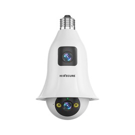Hixecure 4MP(2MP+2MP) Dual Lens Bulb WiFi Camera –Motion Detection, Night Vision, 2-Way Audio, Easy Installation | Support Cloud Storage |Pan & Tilt | Two Way Audio | 10X Digital Zoom