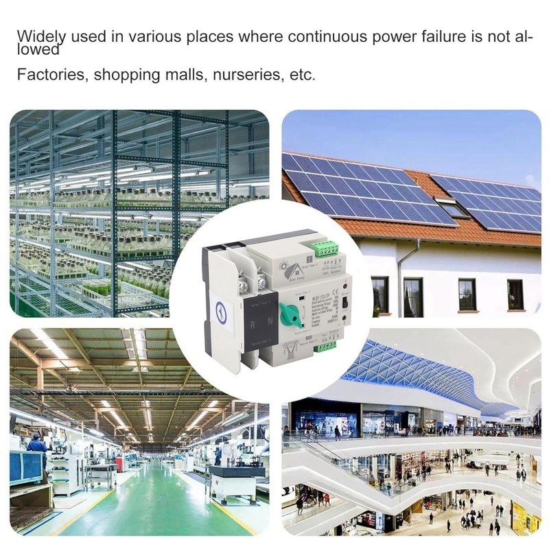 Power Automatic Transfer Switch, 110V 100A NLQ3-125/2P, Fast Switching Timing