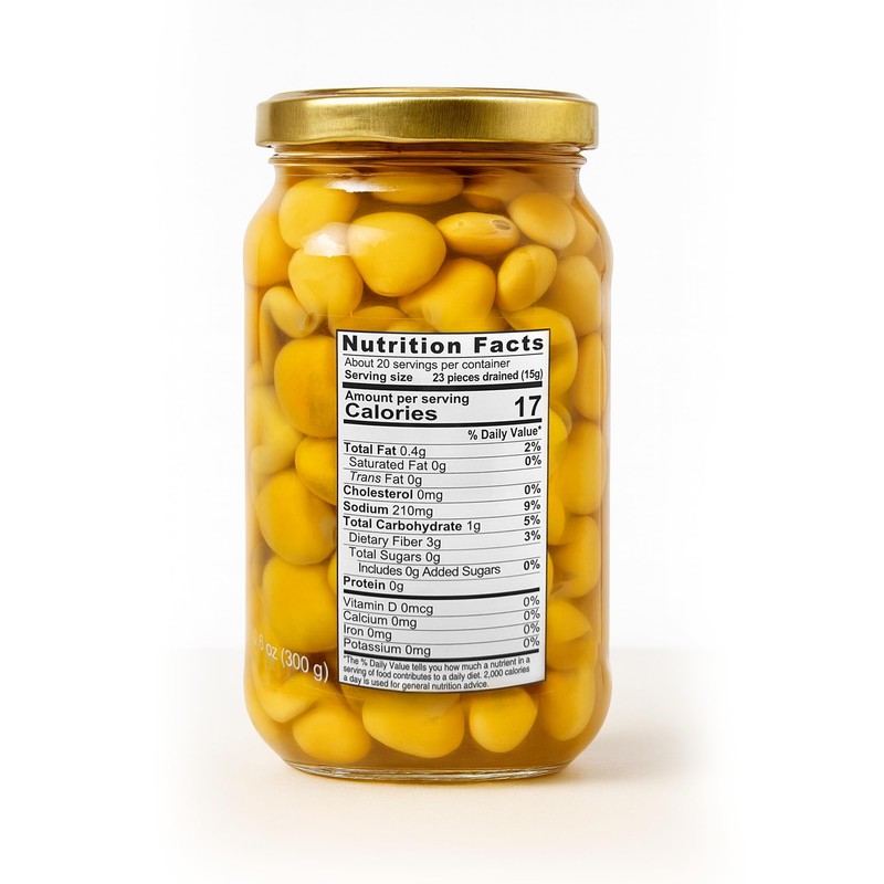 Sanniti Italian Lupini Beans Jar, 18.7 oz (Pack of 1)