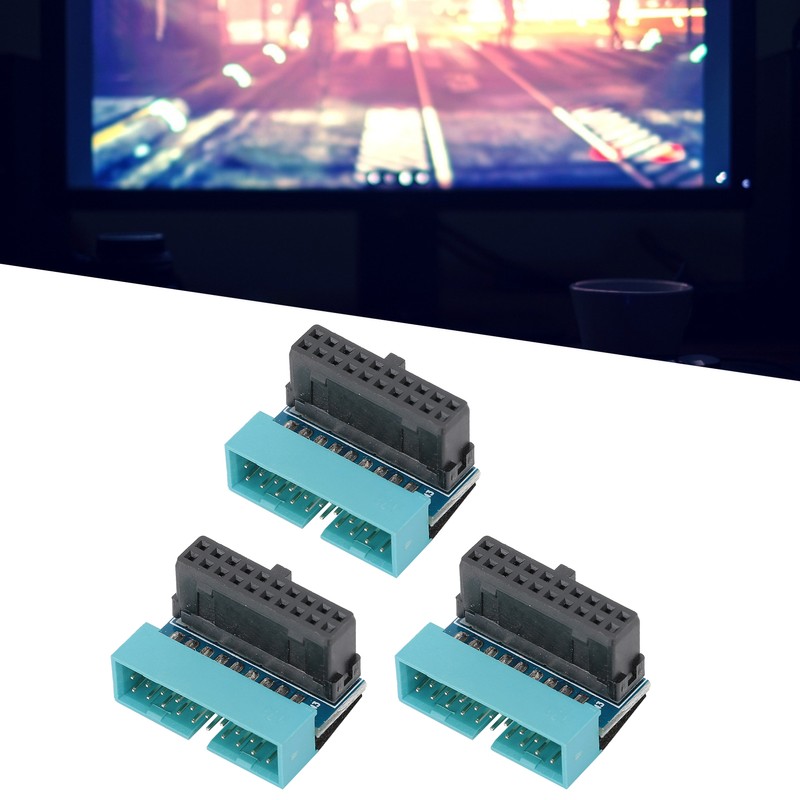 3Pcs Mainboard Power Adapter 19Pin to 90 Degree Connector DIY