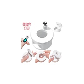 Nail Magnet, Powerful N40 Magnet, 360 Degree Rotation, Nail Magnet, 3D, Cat Eye, Nail Gel Magnetic Tool, Gel Nail Magnet, Strong, Uniform Magnet, For Beginners, Easy Operation, Salon, Home, Practice, Nail Care (White)