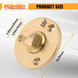 Mgoodoo 4PCS Brass Boat Drain Plug kit,1/2 Inch NPT Male Boat Plug,Marine Grade Garboard Drain Plug Kit for Most Boat Hulls Drainage Sealed Ducts