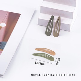 Cptots Small Hair Barrettes For Women No Slips Metal Snap Hair Clips For Thin Hair And Fine Hair,Morandi Colors,20 PCS,1.97 x 0.5 Inches