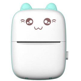 Mini Pocket Printer, Bluetooth Wireless Thermal Printer, Portable Smart Photo Label Memo Receipt Paper Printer, Suitable for Mobile Phones, Blue