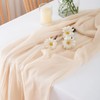 Chuqing Chiffon Table Runner, Decorative Fabric in Natural Beige, Thin