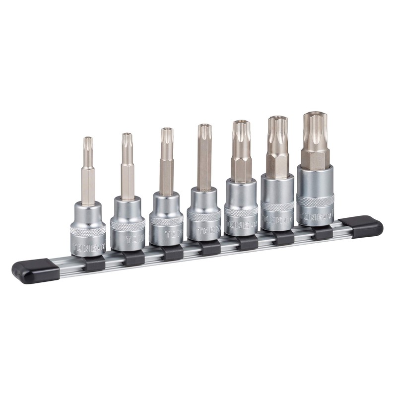 トネ(TONE) トルクスソケットセット(いじり防止タイプ・ホルダー付) HTX407H 差込角12.7mm(1/2") 内容7点