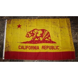 3x5 Red Gold State of California Flag 3'x5' Brass Grommets