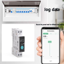 Weinsamkeit Connected Switch, 16A Smart Life App Remote Control, WiFi Switch with Measurement, Voice Control and Time Recording, Wireless Remote Control WiFi Switch for Smart Home