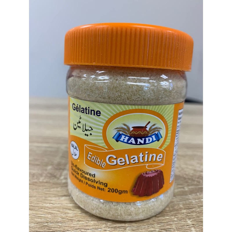 Halal Gelatin Powder Unflavored For Baking 200 Gram (7 Ounce)