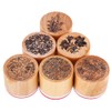 CCINEE 6pcs Round Rubber Stamps Floral Pattern Wooden Stamps for