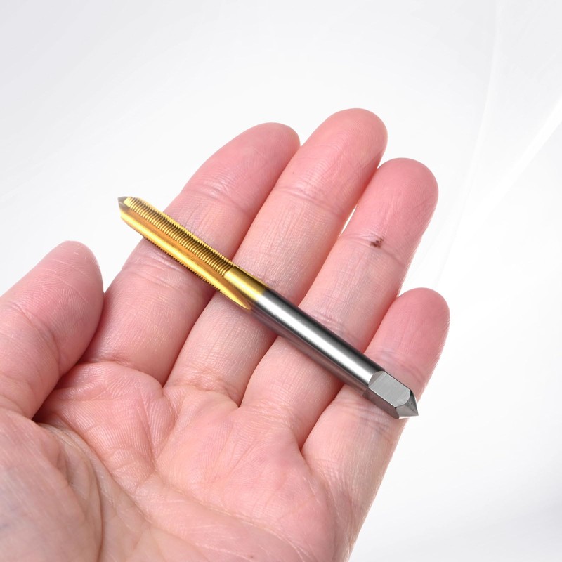 M METERXITY M6x0.5mm Metric Thread Tap, HSS Titanium Coated 69mm