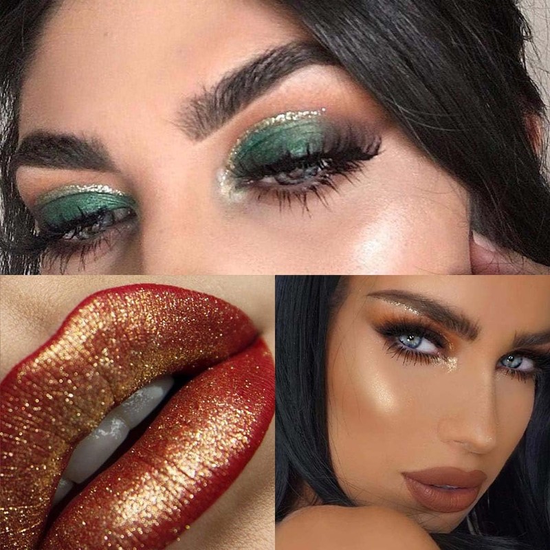 Metallic Liquid Glitter Eyeshadow - Long Lasting Waterproof Matte Shimmer