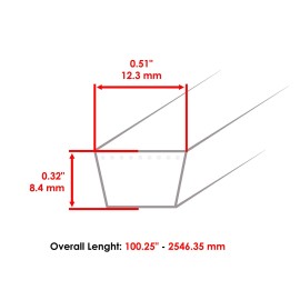 Caltric 30" Deck Belt For Husqvarna 142 RJ / RZ 3016 / RZ 3016 BF CA / RZ 3019 BF
