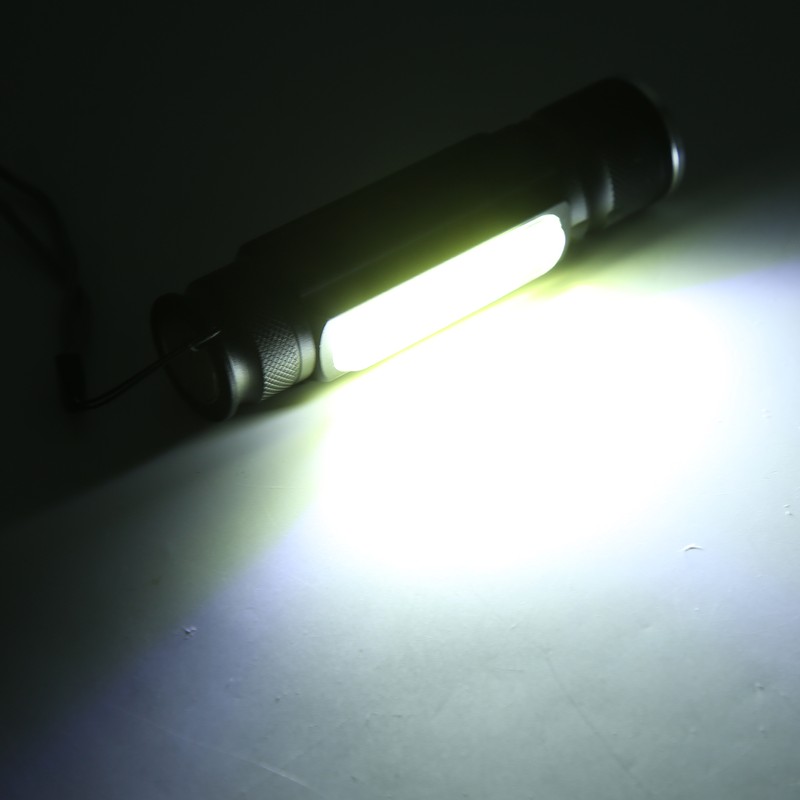 Flashlight Rechargeable Portable Aluminium Waterproof Nonslip Wearproof Pocket Flashlight