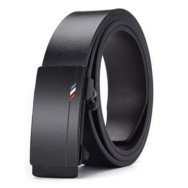 ENJOLT G5015 Men's Genuine Leather Belt, No Holes, Stepless, Adjustable