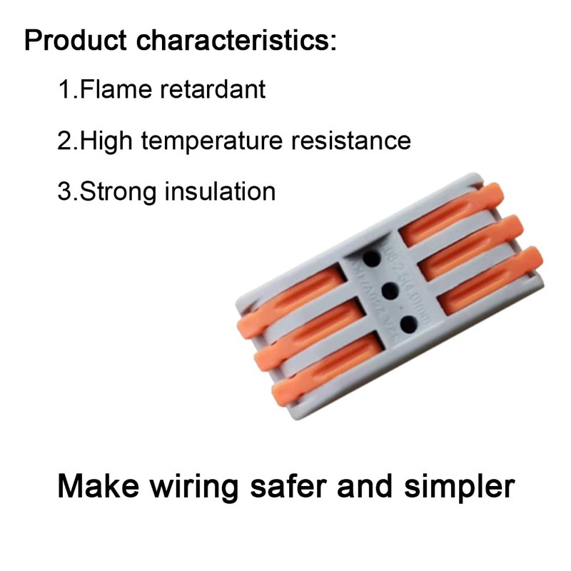 HENGXIA 15Pcs Wire Connectors 3 Conductor Compact Splicing, 3 Circuit