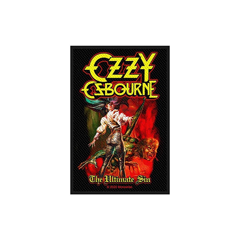 Ozzy Osbourne The Ultimate Sin Unisex Patch multicolour, 100% polyester,