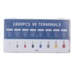 HOBBYIN 1800Pcs Wire Ferrules Terminals Kit, AWG 22-7 Ferrule Wire