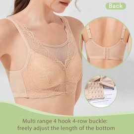 LIUCHXILI Mastectomy Bra Post Surgery Bra for Breast Forms Breast Prosthesis Pocket Bra Women's Everyday Bra 38C SK Nude