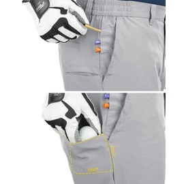 33,000ft Men's Golf Shorts 9" Dry Fit Stretch Golf Short UPF 50+ Lightweight Flat Front Golf Shorts with Pockets Silver