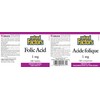 Natural Factors Folic Acid 1 mg/1,000 mcg,180 Tablets, Prenatal Supplement,