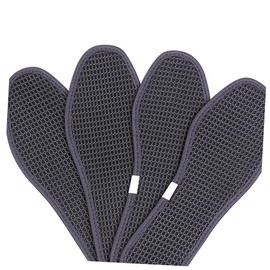 Ipetboom 2 Pairs Bamboo Charcoal Insoles of Odor Reducing Shoe Pads for Breathable Foot for Daily Wear and Athletic Activities Black