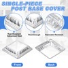 sourcing map 6Pcs Post Base Cover, 3.5"x3.5" (Internal Size 2"x2")