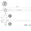 TOP Super Long Ratchet Wrench 0.7 x 0.7 inches (17