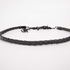 CHROME CRANE WB007 Men's Leather Wallet Chain Stylish Braided Mesh