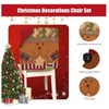 Xmas Dinner Chair Back Covers Easy To Install Soft Anti