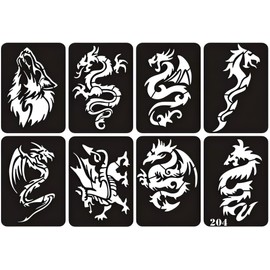 Temporäre Drachen Tattoo Schablone Tattoo Vorlage 8 Drachen Schablonen N.204