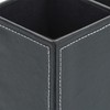 Relaxdays Desk Organiser, Pen Holder with 3 Compartments, Faux Leather,