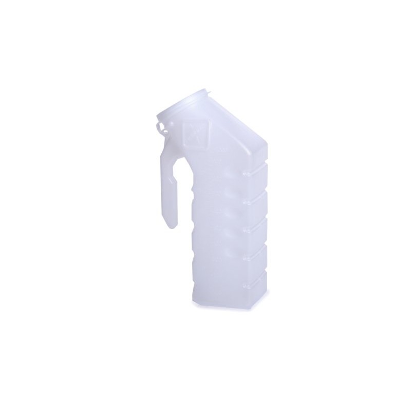 Male Urinal w/Cover Disposable Translucent
