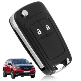 Replacement Key Shell for Vauxhall Astra H J Insignia Adam Vectra C Corsa D, 2 Button Key Shell Replacement, Car Key Shell for Opel Mokka Zafira Cascada Meriva Karl