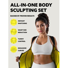 HOT SHAPERS Women’s Cami Hot Waist Cincher - Compression & Sweat-Enhancing trainer for Waist Slimming & Tummy Control Black