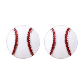 Baseball Earrings for Women, Lightweight Sports Stud Earrings Stylish Softball Jewelry Game Day Gifts for Baseballs Players Lovers Fans Mom Accessories (White)