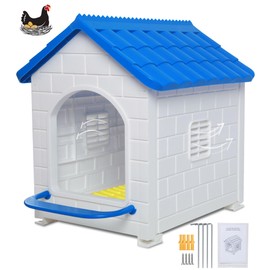 Chicken Nesting Box, Waterproof Hens Nesting Box 100% Waterproof for Laying Eggs for Chicken Duty Large Chicken Signle Compartment Chicken Nesting Box Indoor & Outdoor (Blue)