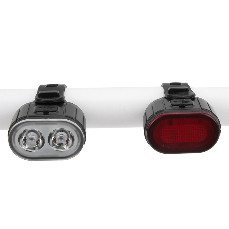 Bike LED Tail Light Front Light USB Rechargeable Cycling Safety