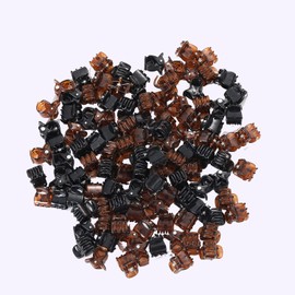 DIYOVNAK 100-Piece Pack of 0.39inch/1cm Hair Claws Clips - Plastic Mini Hairpins for Women & Girls - Hair Accessories & Gifts - Hair Clip Clamp (100 pieces（black+brown）)