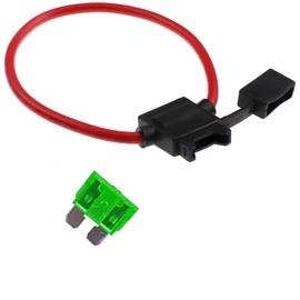 ZOOKOTO Inline Fuse Holder 30A,12 AWG Gauge Wire Car Auto Blade Fuse 30A Waterproof