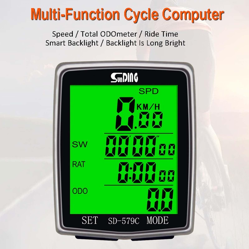 Wireless Bicycle Computer with 31 Functions, 2.0 Inch Multifunctional Bicycle