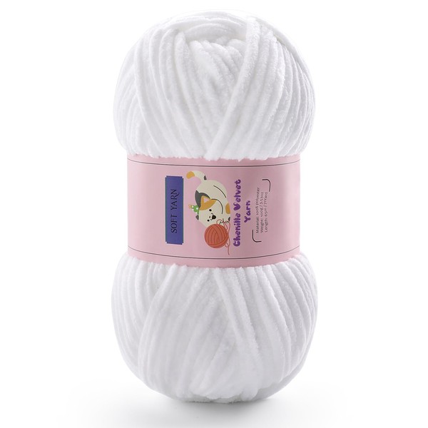 Chunky Yarn for Crocheting - Chenille Bulky Blanket Yarn for