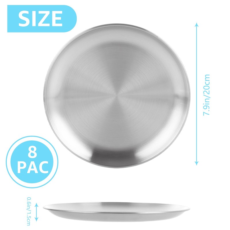 AKOLAFE 8 Pack Personal Pizza Pans 8 Inch Pizza Pans