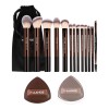 Maange 13 Brochas Maquillaje Profesional+bolsa+2 Esponjas Color Estilo 1