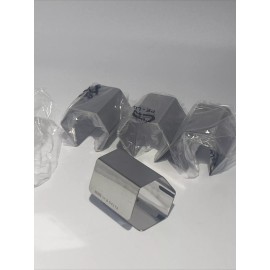 Lot 4 Italian Design CO. ALESSI for DELTA AIRLINES Chrome Napkin Rings Geometric