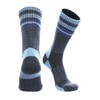 TCK Merino Wool Striped Crew Socks (Navy/Columbia Blue, Medium)
