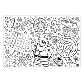12 place mats Christmas for colouring, Christmas placemats for colouring, children's activity Christmas, gift idea Christmas, Mal Mich colourful
